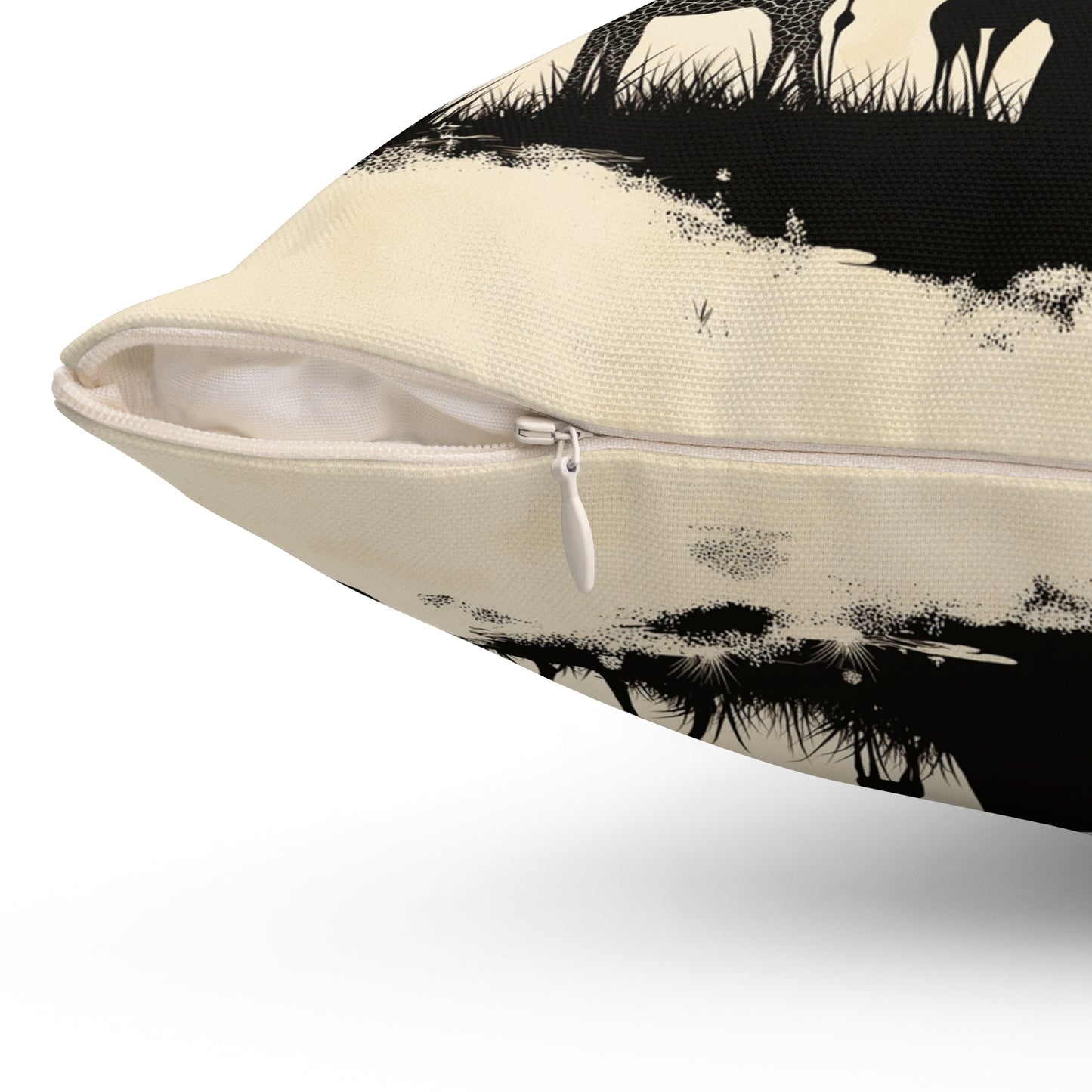 Safari Sunset Throw Pillow – Animal Print Accent Cushion for Nature-Lovers