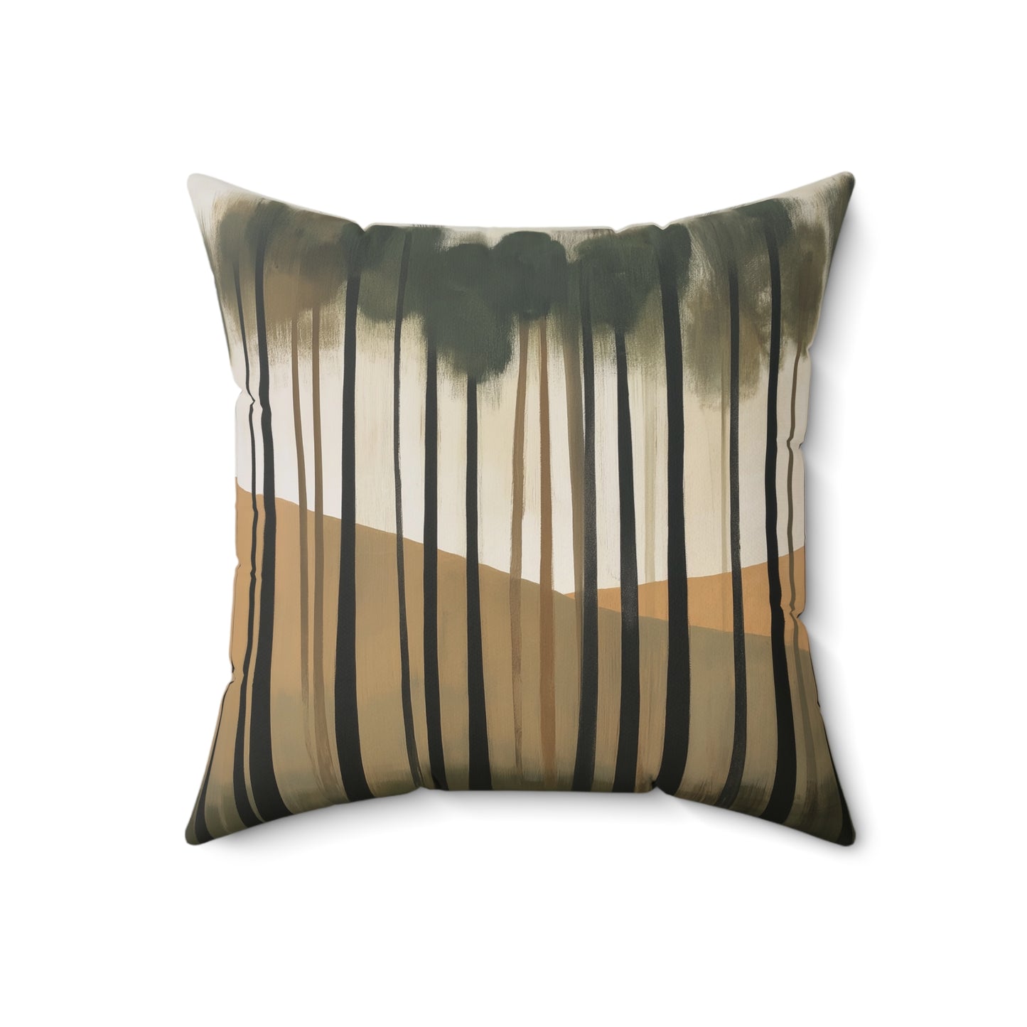 Boho Chic Square Throw Pillow – Nature-Inspired Accent Cushion