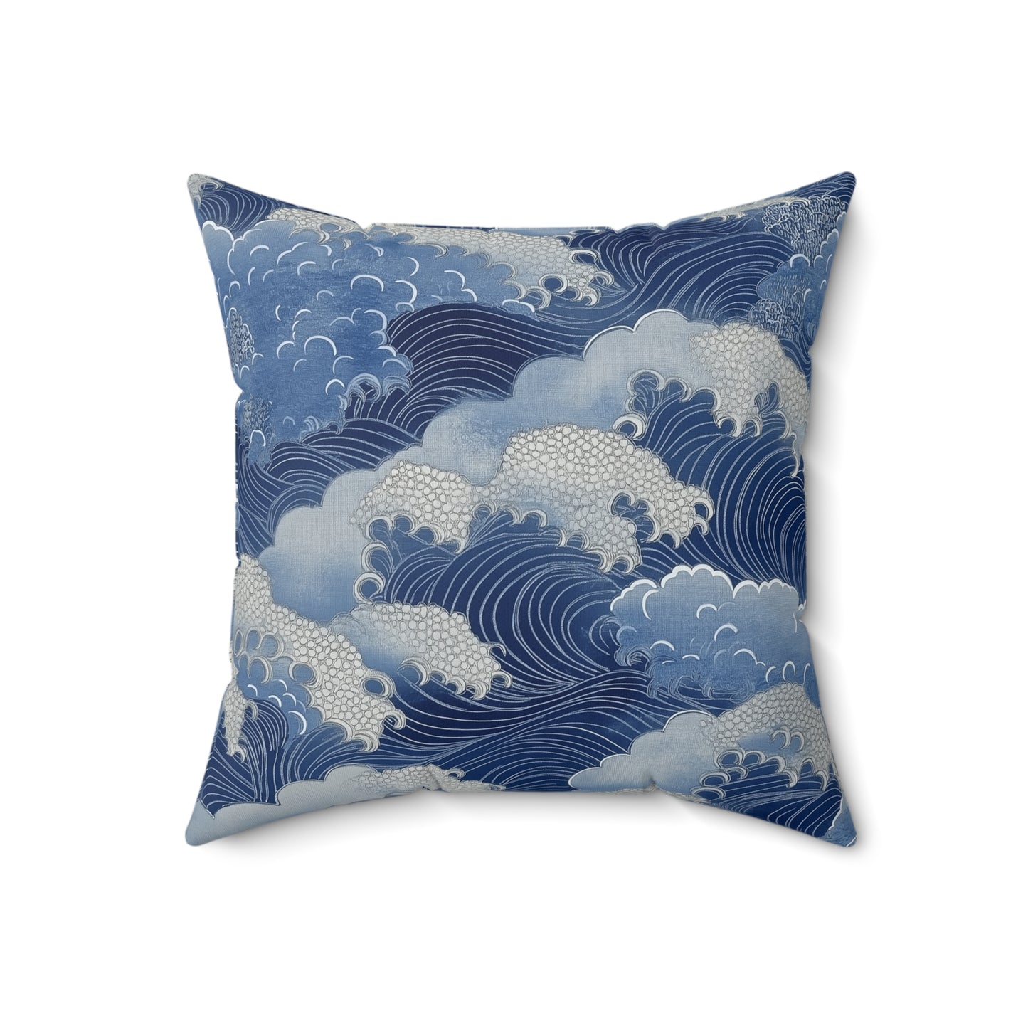 Ocean Wave Throw Pillow – Coastal Nautical Accent Cushion