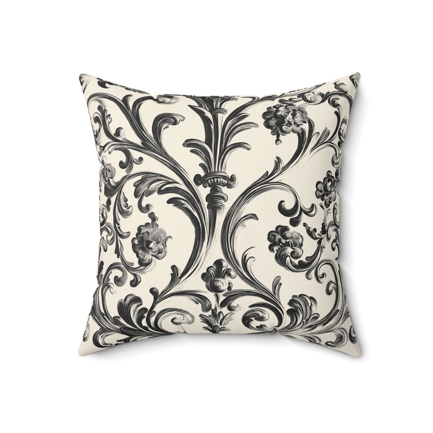 Vintage Floral Throw Pillow – Elegant Accent Cushion for Home Decor