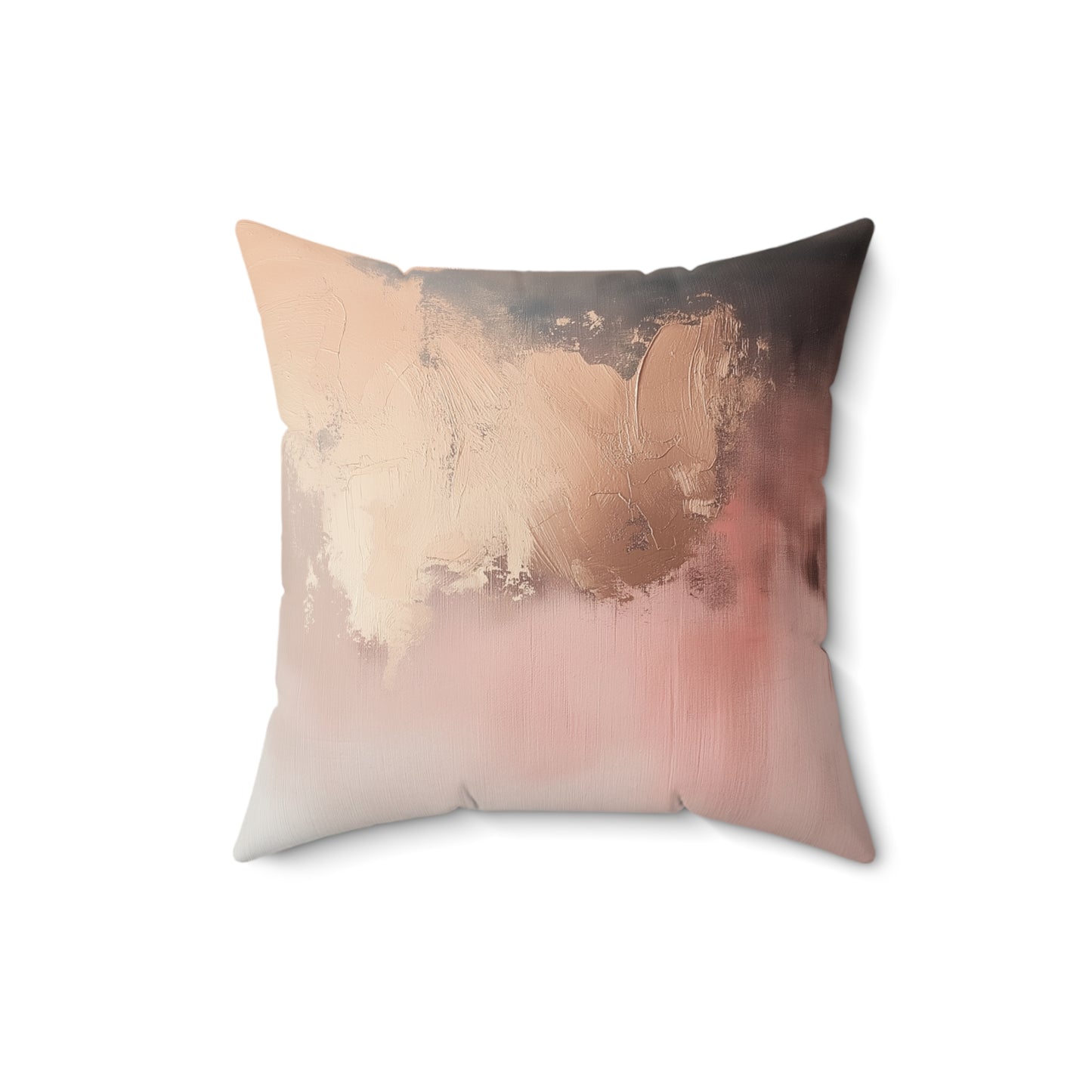 Abstract Blush Decorative Throw Pillow – Boho Style Accent Cushion