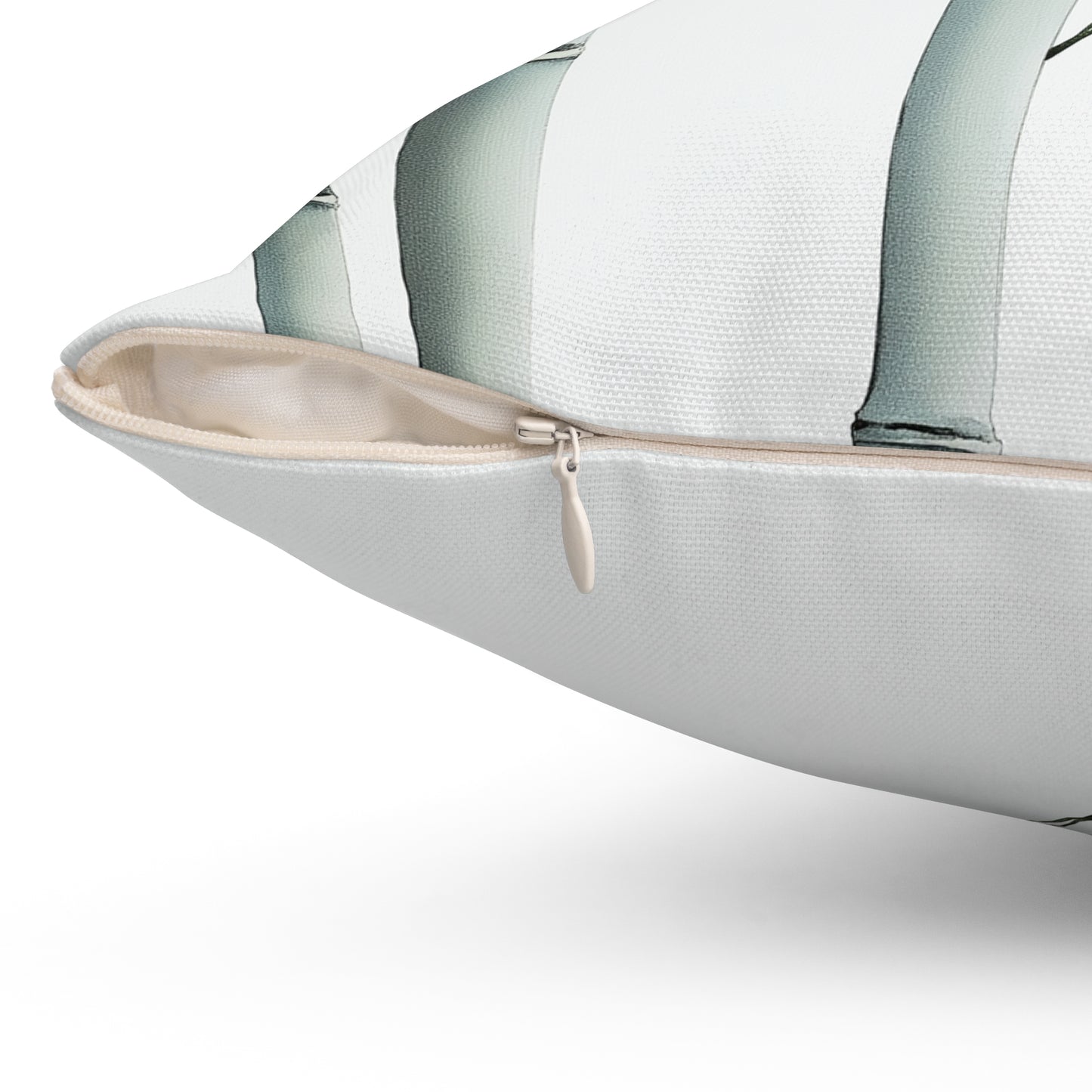 Bamboo Print Throw Pillow – Nature-Inspired Accent Cushion