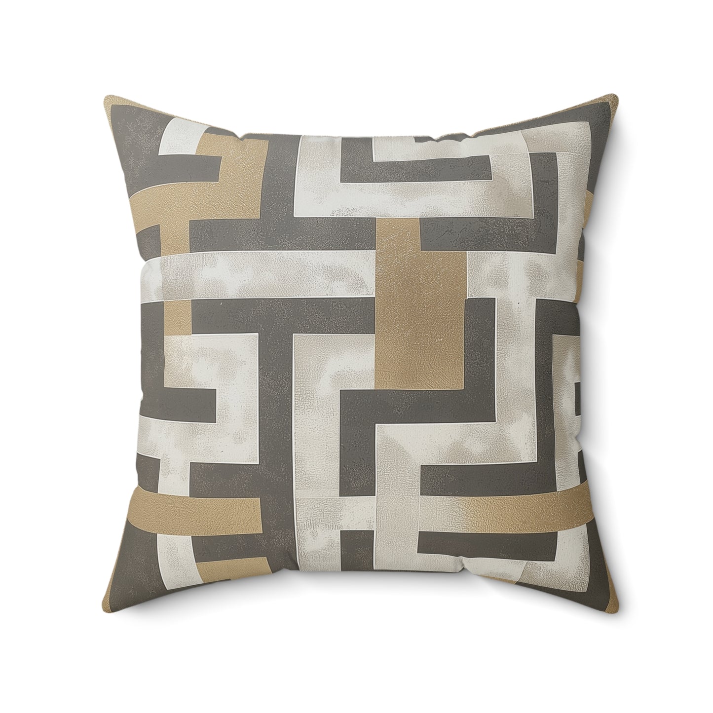 Geometric Patterned Square Throw Pillow – Modern Accent Cushion for Living Room