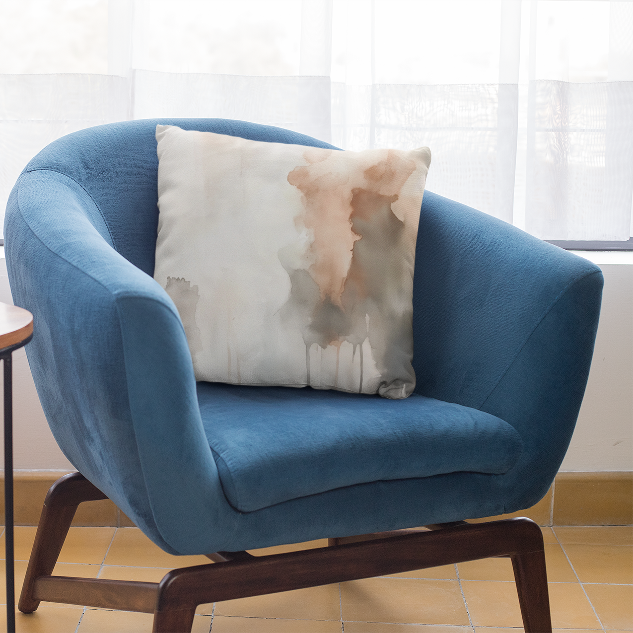 Artistic Abstract Throw Pillow – Soft Square Accent Cushion for Modern Home