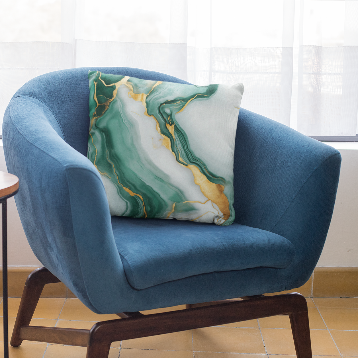 Marble Print Throw Pillow – Luxury Accented Cushion for Sofa or Bed