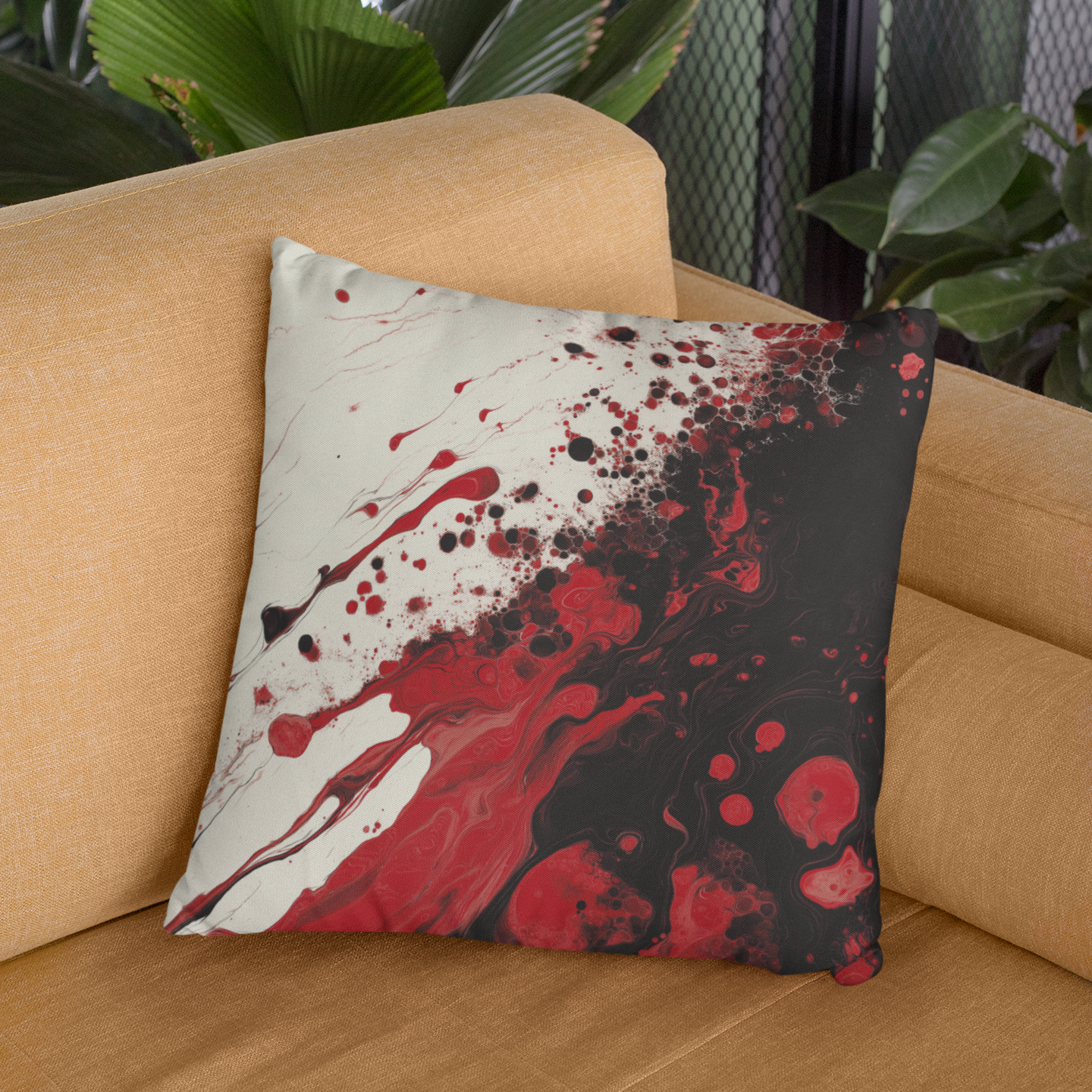 Abstract Art Throw Pillow – Modern Decorative Accent Cushion