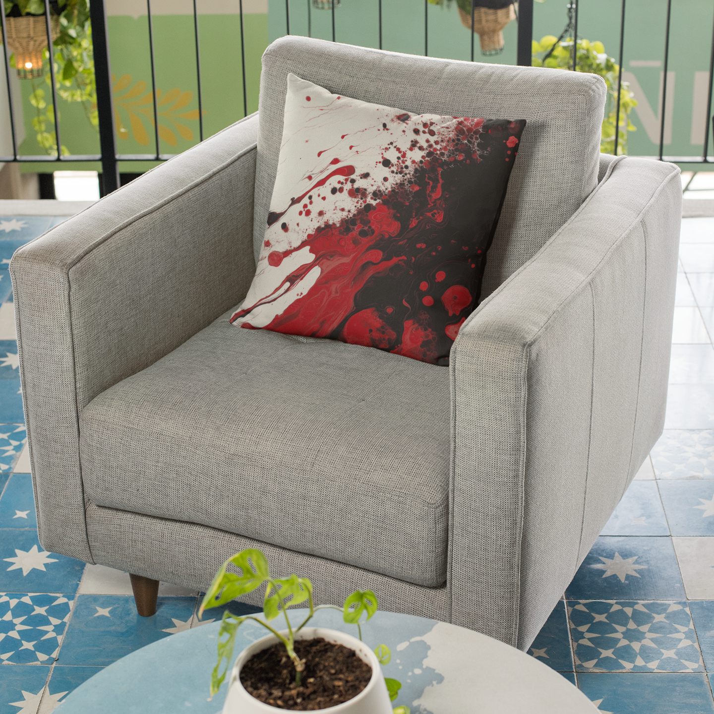 Abstract Art Throw Pillow – Modern Decorative Accent Cushion