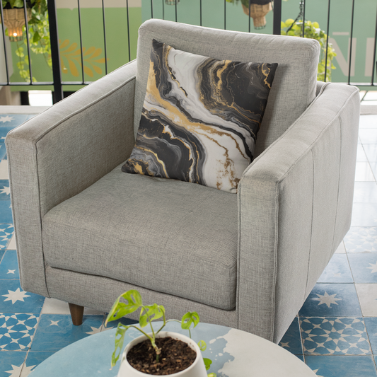 Elegant Marble Print Pillow, Decorative Throw Cushion, Modern Home Decor, Sofa Pillow Cover, Unique Gift for Her