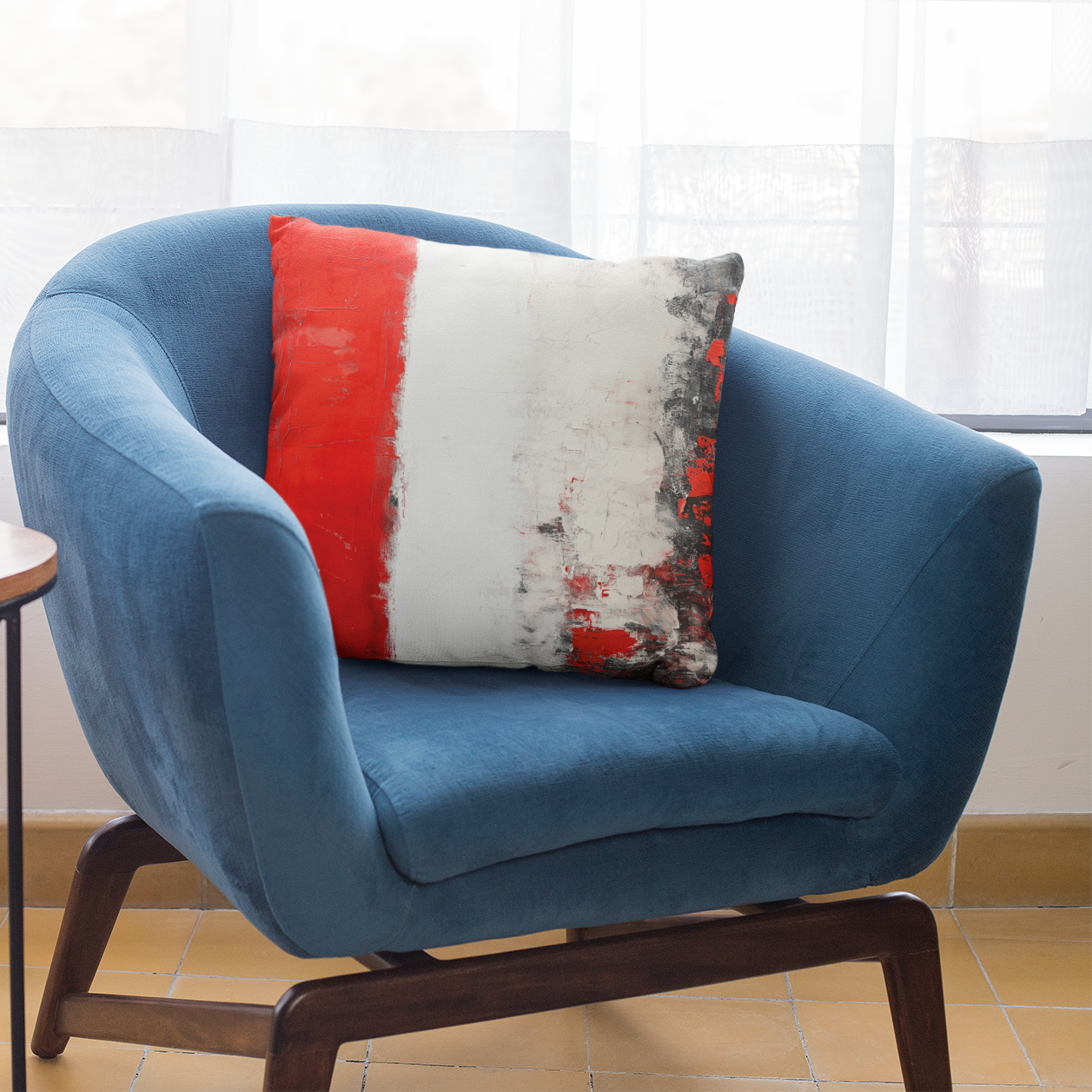 Bold Abstract Art Throw Pillow – Modern Accent Cushion for Living Room