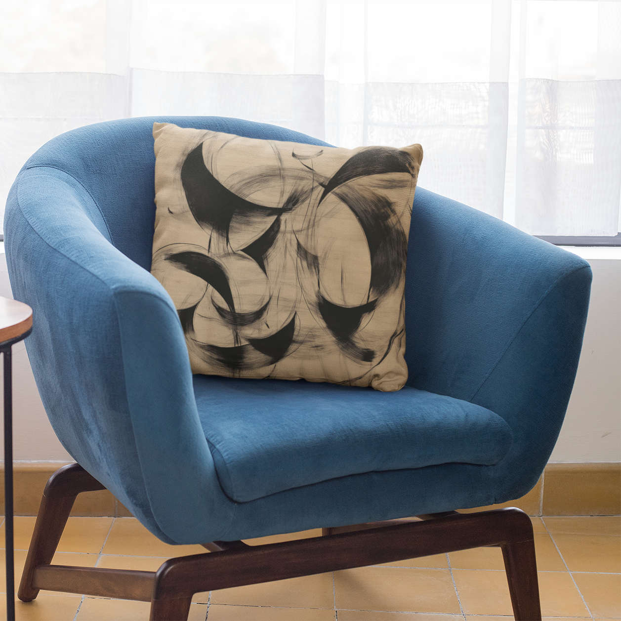 Modern Abstract Pillow for Home Decor, Decorative Square Pillow, Minimalist Pillow, Cozy Sofa Accessory, Stylish Throw Pillow