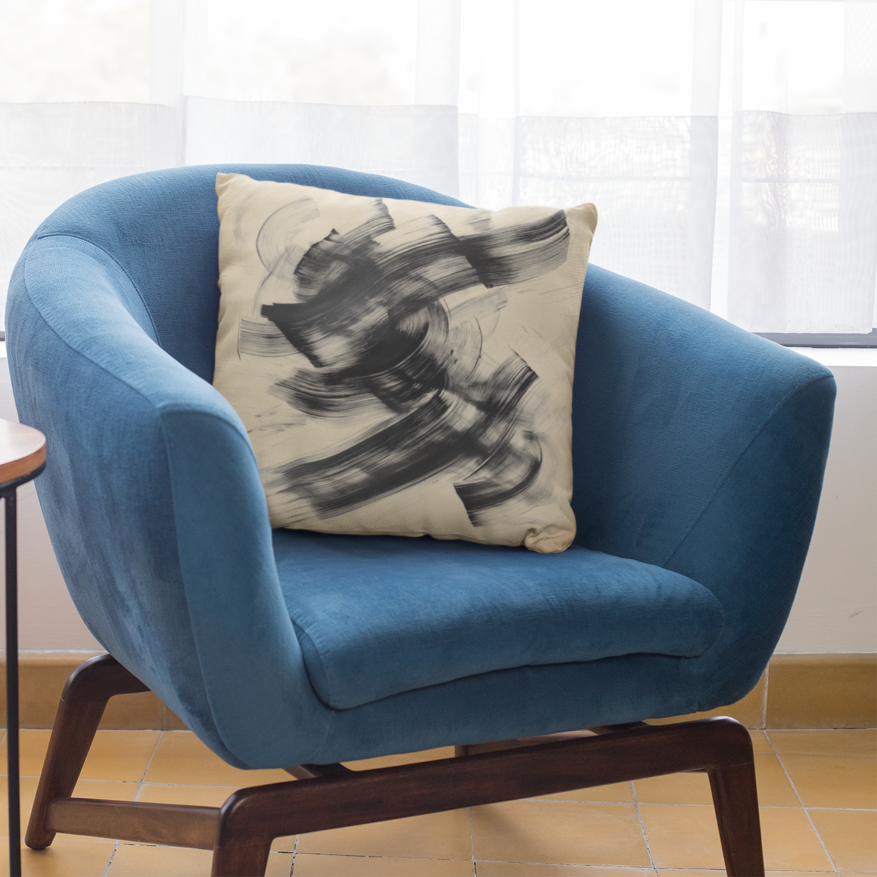 Modern Abstract Throw Pillow – Contemporary Art Accent Cushion