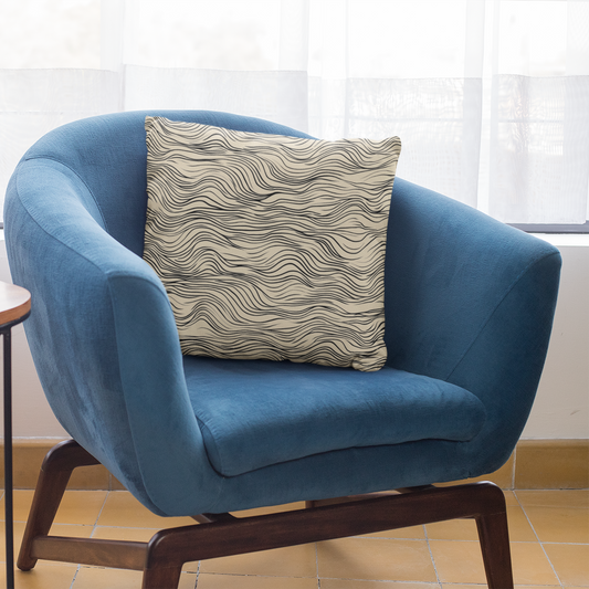 Cozy Wave Pattern Pillow, Decorative Throw Pillow, Modern Home Decor, Gift for Her, Accent Cushion