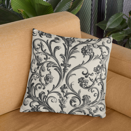 Elegant Vintage Floral Square Pillow | Home Decor, Sofa Cushion, Gift for Her, Boho Style, Wedding Decoration