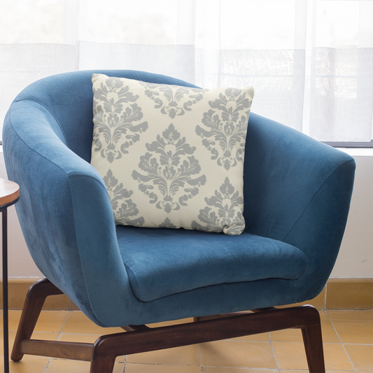 Elegant Damask Decorative Throw Pillow, Home Decor, Couch Cushion, Gifts for Her, Bedroom Accent