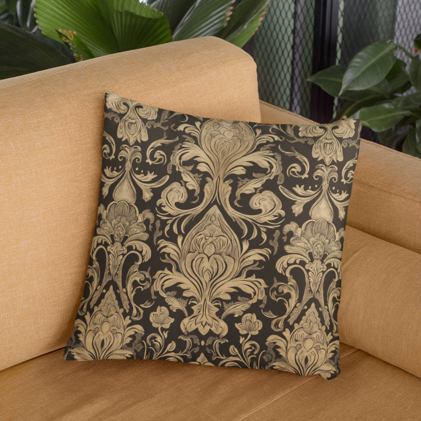 Vintage Floral Throw Pillow – Elegant Accent Cushion for Home