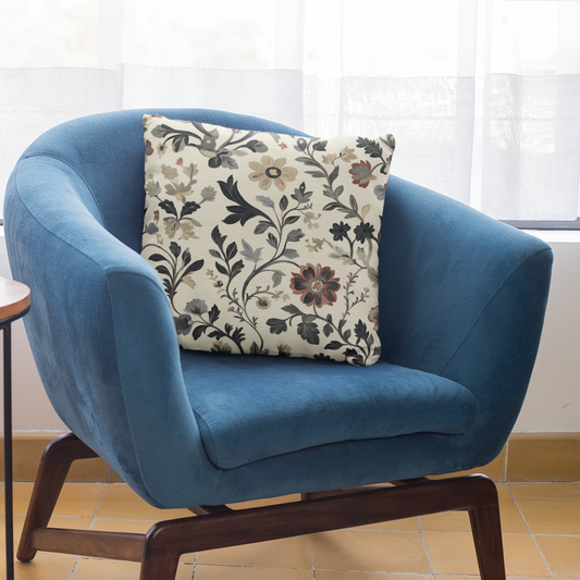 Floral Decor Pillow for Cozy Home, Modern Cushion, Boho Throw Pillow, Gift for Housewarming, Wedding, and More