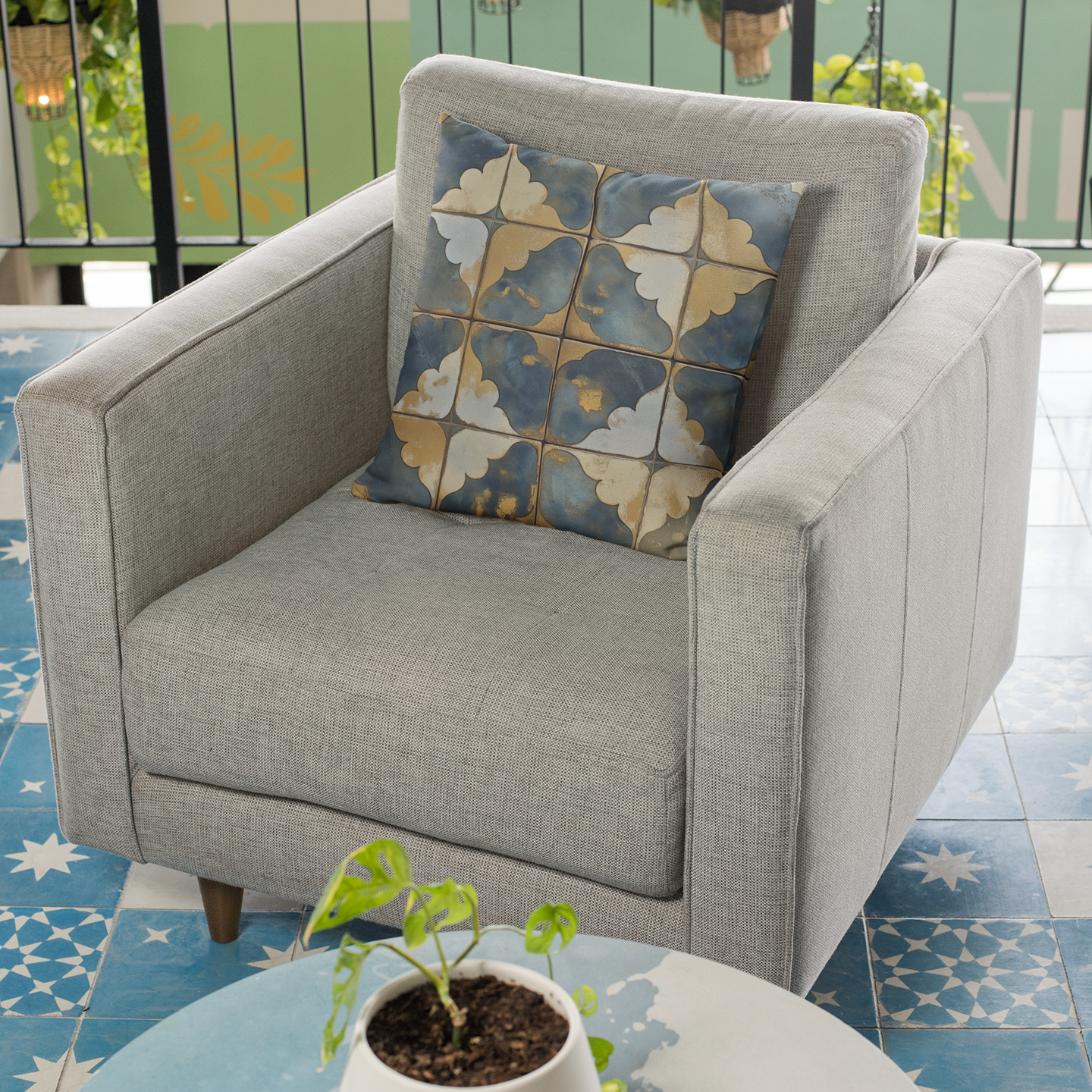 Boho Tribal Geometric Throw Pillow – Modern Accent Cushion