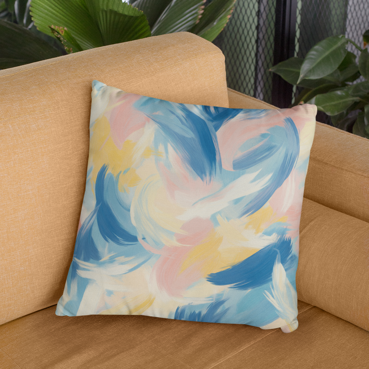Abstract Art Throw Pillow – Modern Decor Accent Cushion