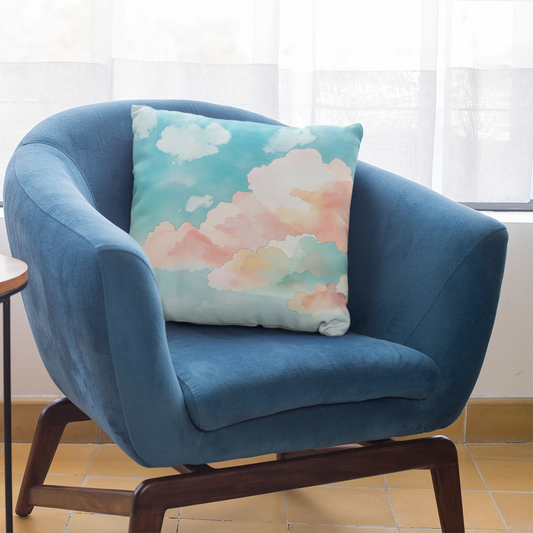 Cloudy Dreams Accent Pillow, Cozy Home Decor, Gift for Dreamers, Relaxing Atmosphere, Boho Style Sofa Cushion