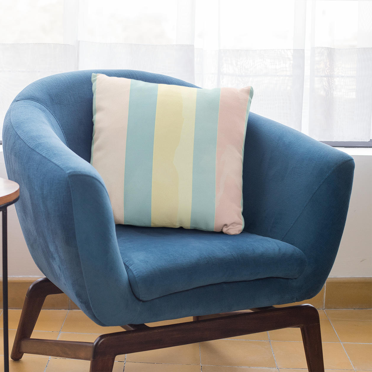 Modern Pastel Striped Throw Pillow – Chic Boho Accent Cushion