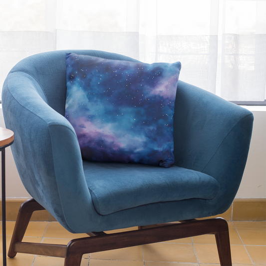 Galactic Dream Square Pillow | Cozy Home Decor, Cosmic Cushion, Space-Themed Gift, Bedroom Accent, Astrology Pillow
