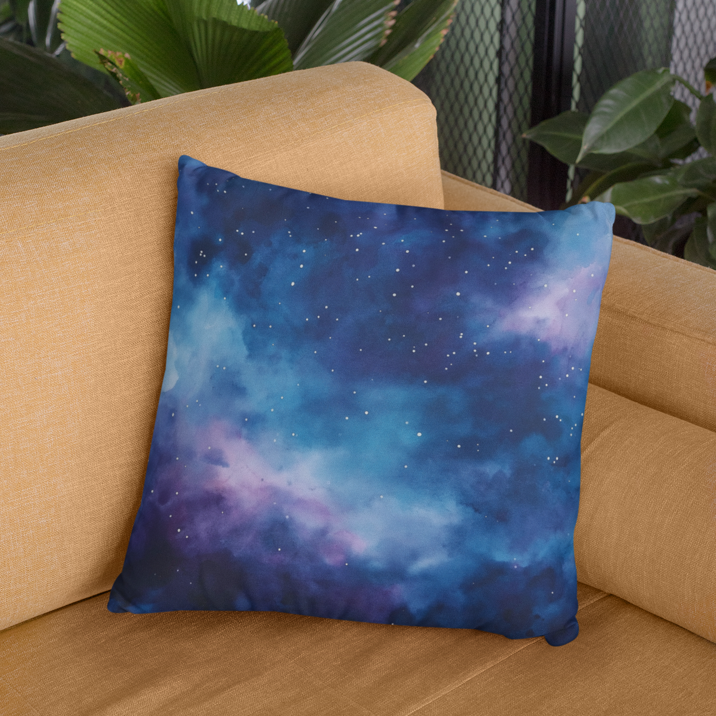 Galactic Dream Throw Pillow – Space-Themed Accent Cushion