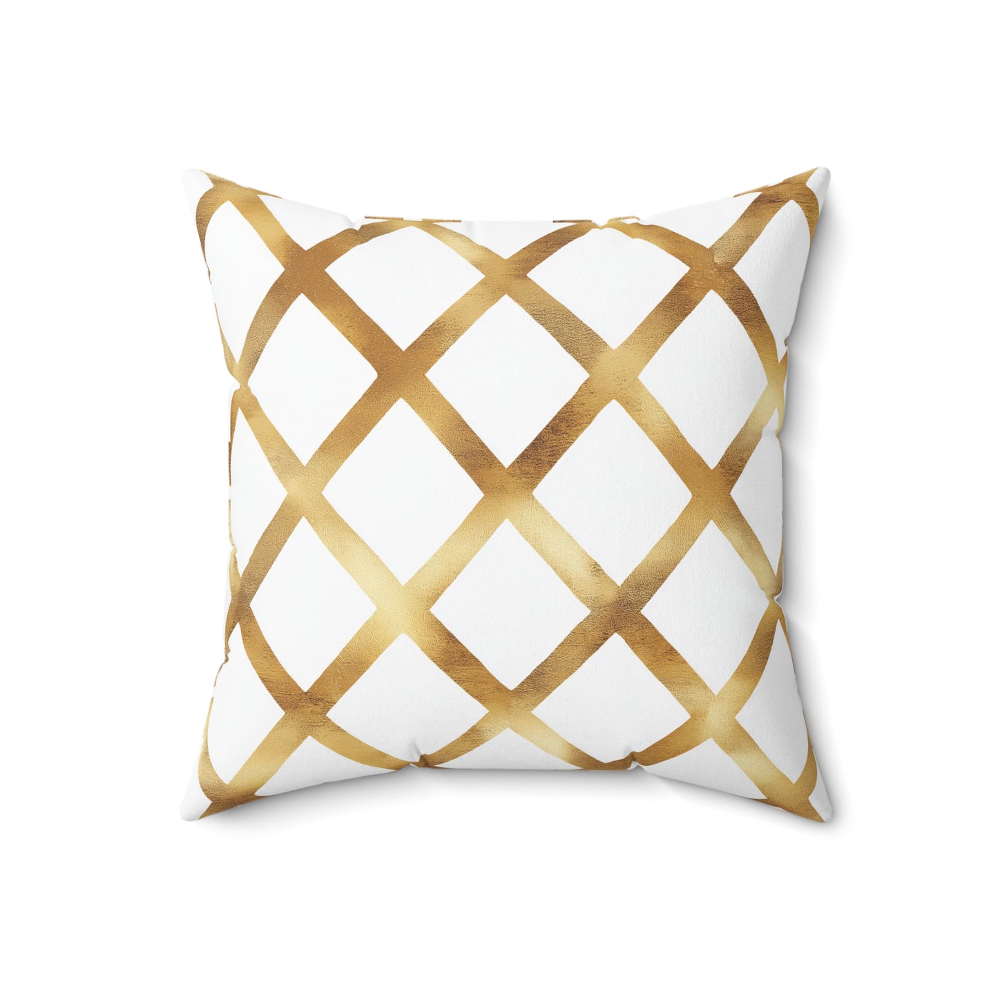 Chic Geometric Throw Pillow – Modern Accent Cushion with Gold Pattern