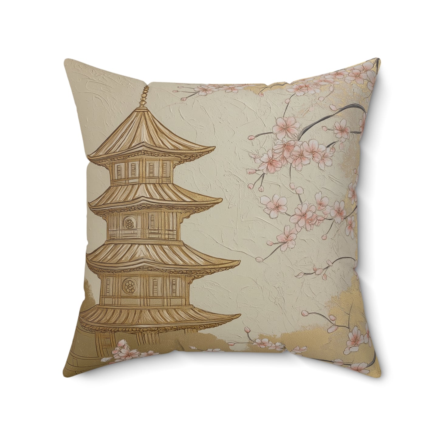 Zen Garden Throw Pillow – Serene Japanese Landscape Accent Cushion