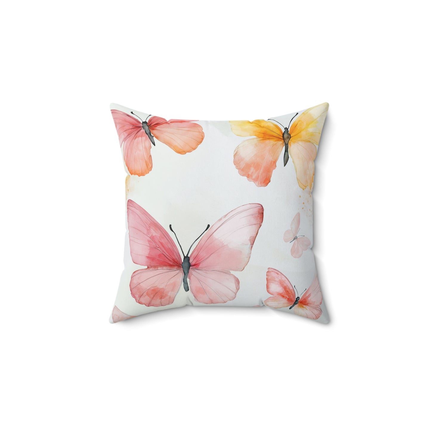 Watercolor Butterfly Throw Pillow – Nature-Inspired Accent Cushion