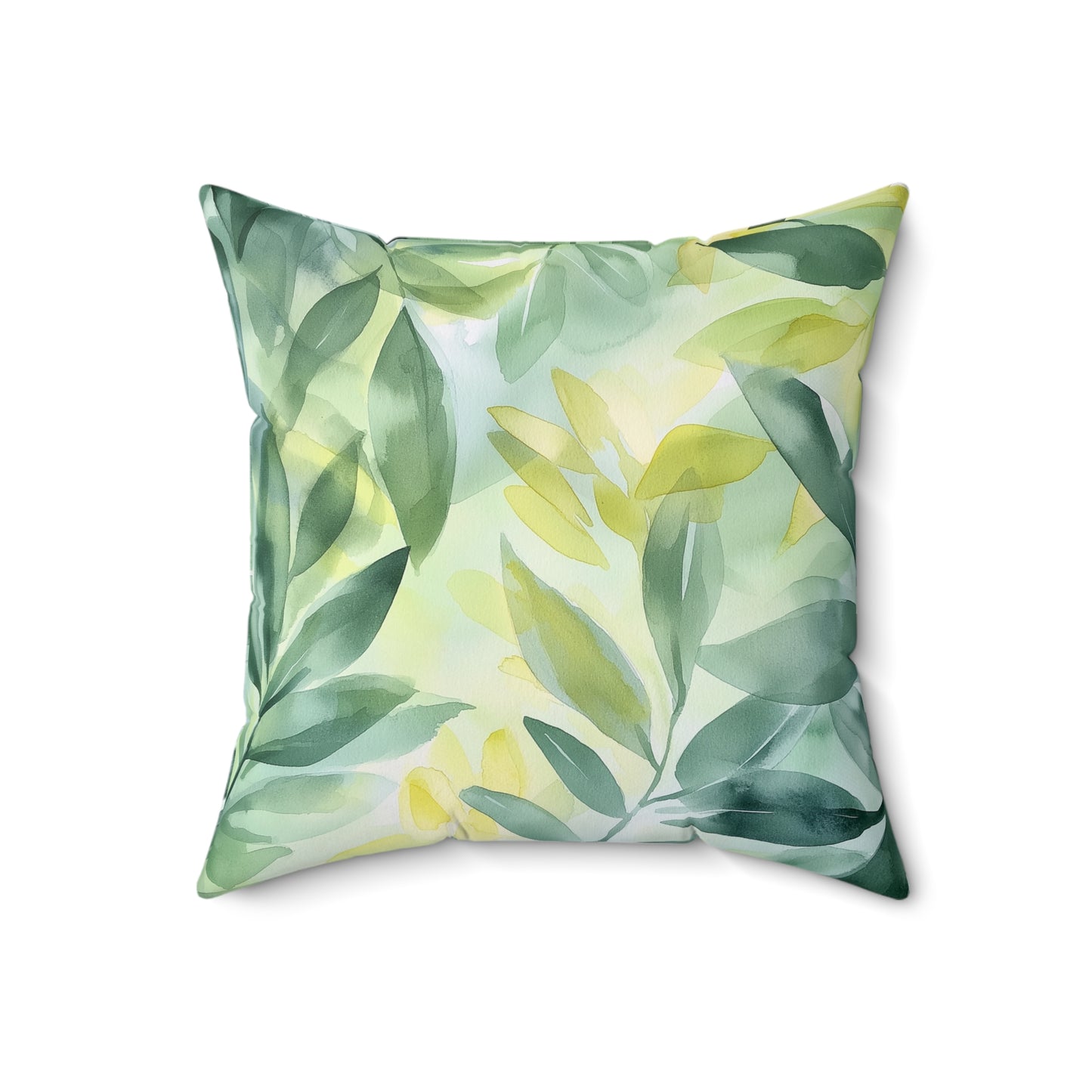 Botanical Leaf Square Throw Pillow – Nature-Inspired Accent Cushion