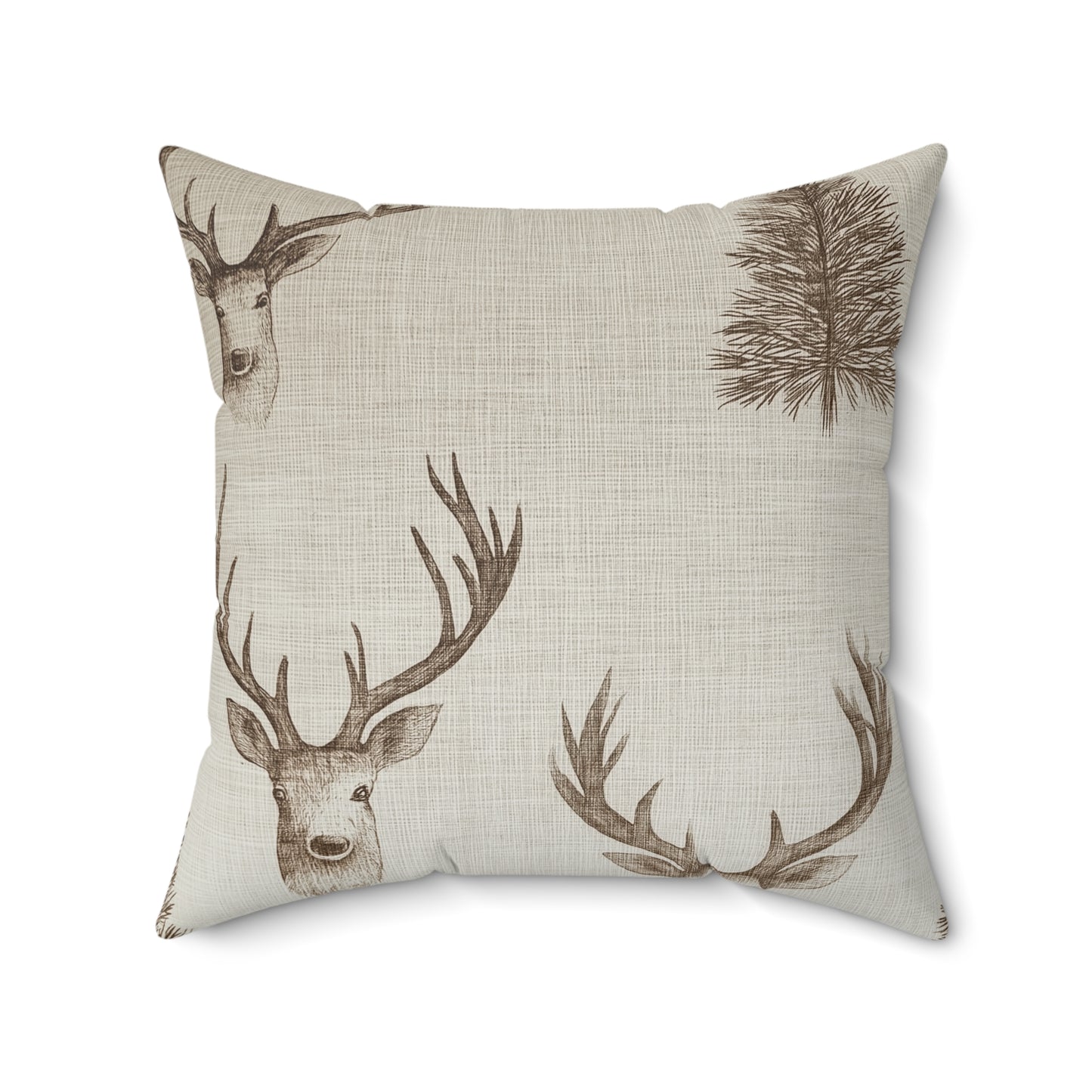 Rustic Deer Print Decor Pillow | Cozy Home Accents, Throw Pillow for Cabin Decor, Nature Lover Gift, Winter Vibes
