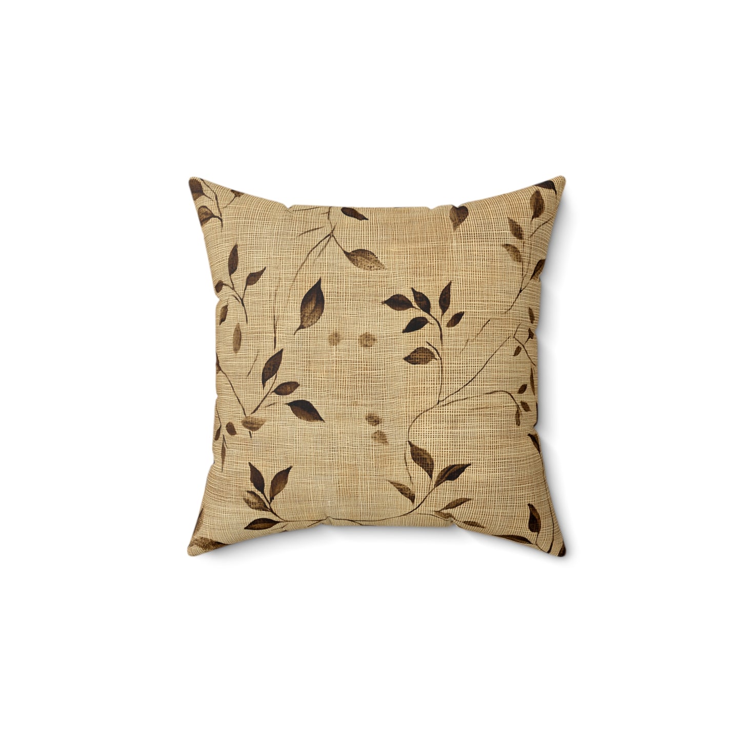 Elegant Floral Throw Pillow – Nature-Inspired Square Accent Cushion