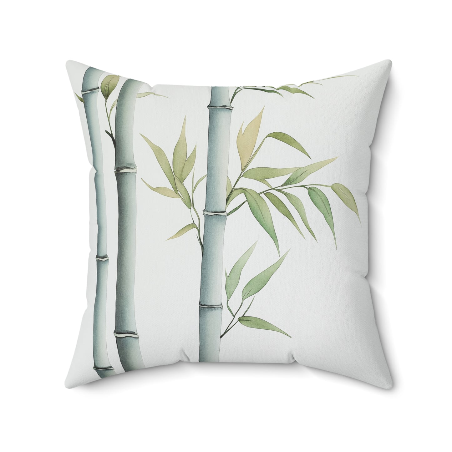 Bamboo Print Throw Pillow – Nature-Inspired Accent Cushion