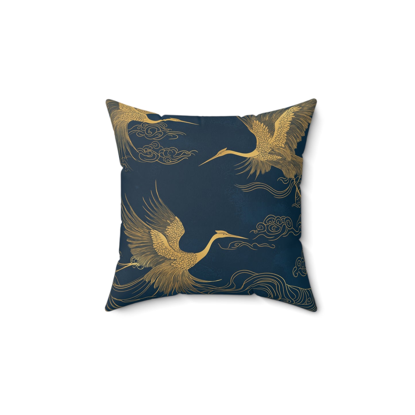 Japanese Crane Throw Pillow – Elegant Bird-Inspired Accent Cushion