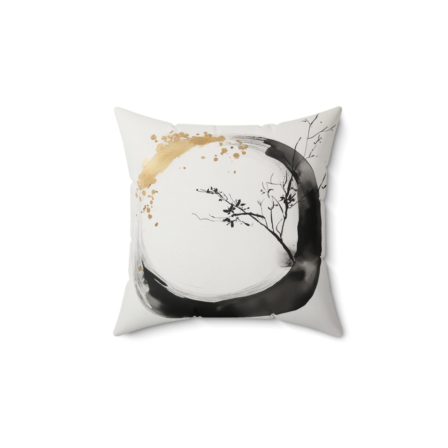 Abstract Botanical Throw Pillow – Modern Nature-Inspired Accent Cushion
