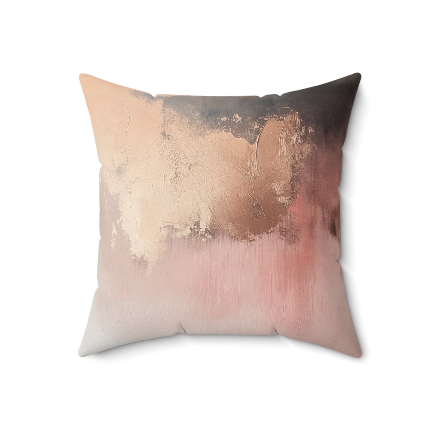 Abstract Blush Decorative Throw Pillow – Boho Style Accent Cushion