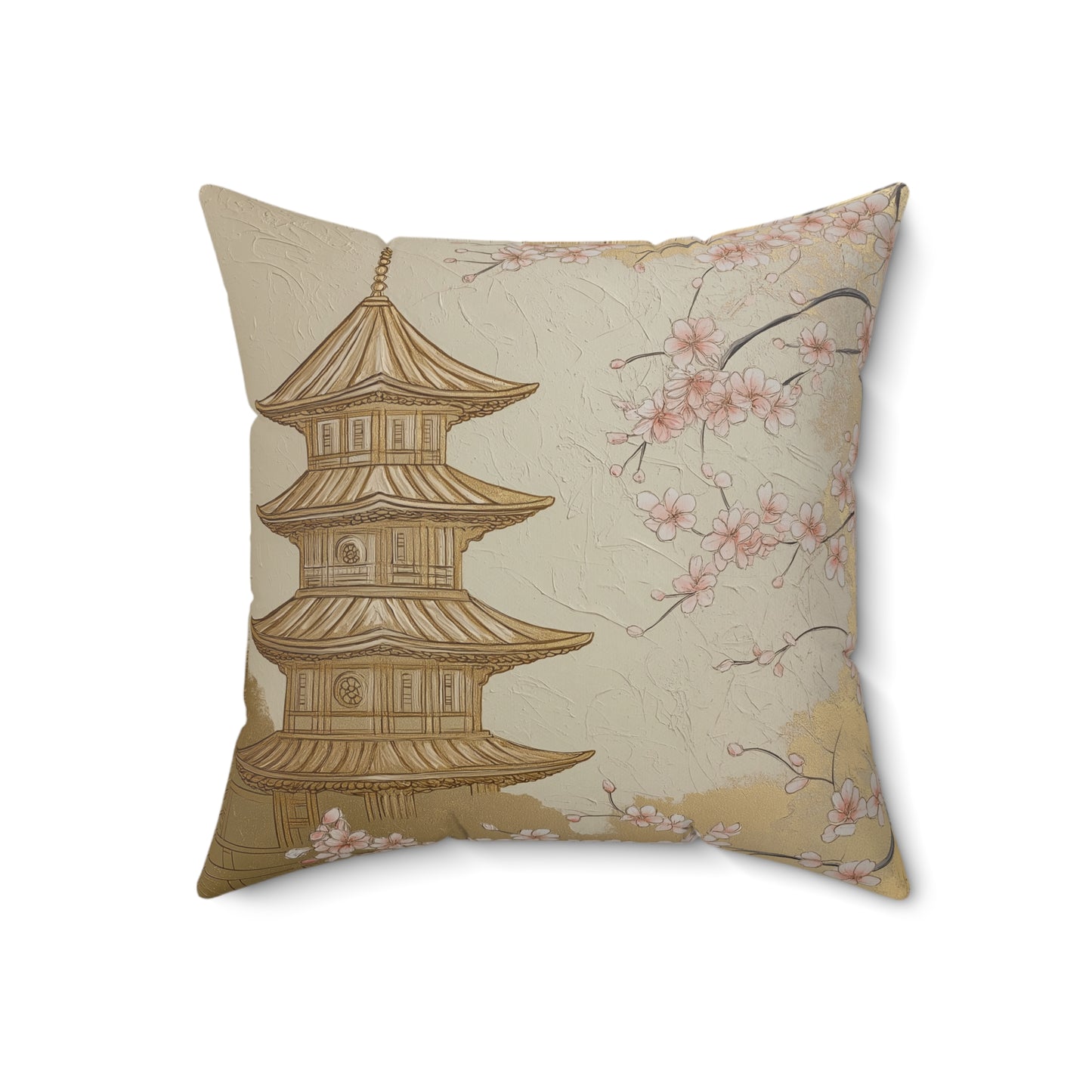 Zen Garden Throw Pillow – Serene Japanese Landscape Accent Cushion