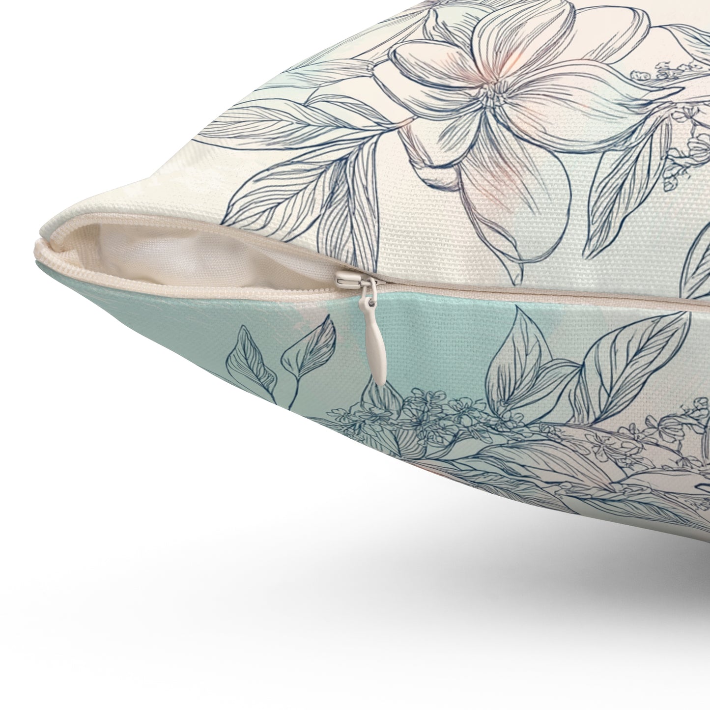 Floral Watercolor Throw Pillow – Boho Accent Cushion