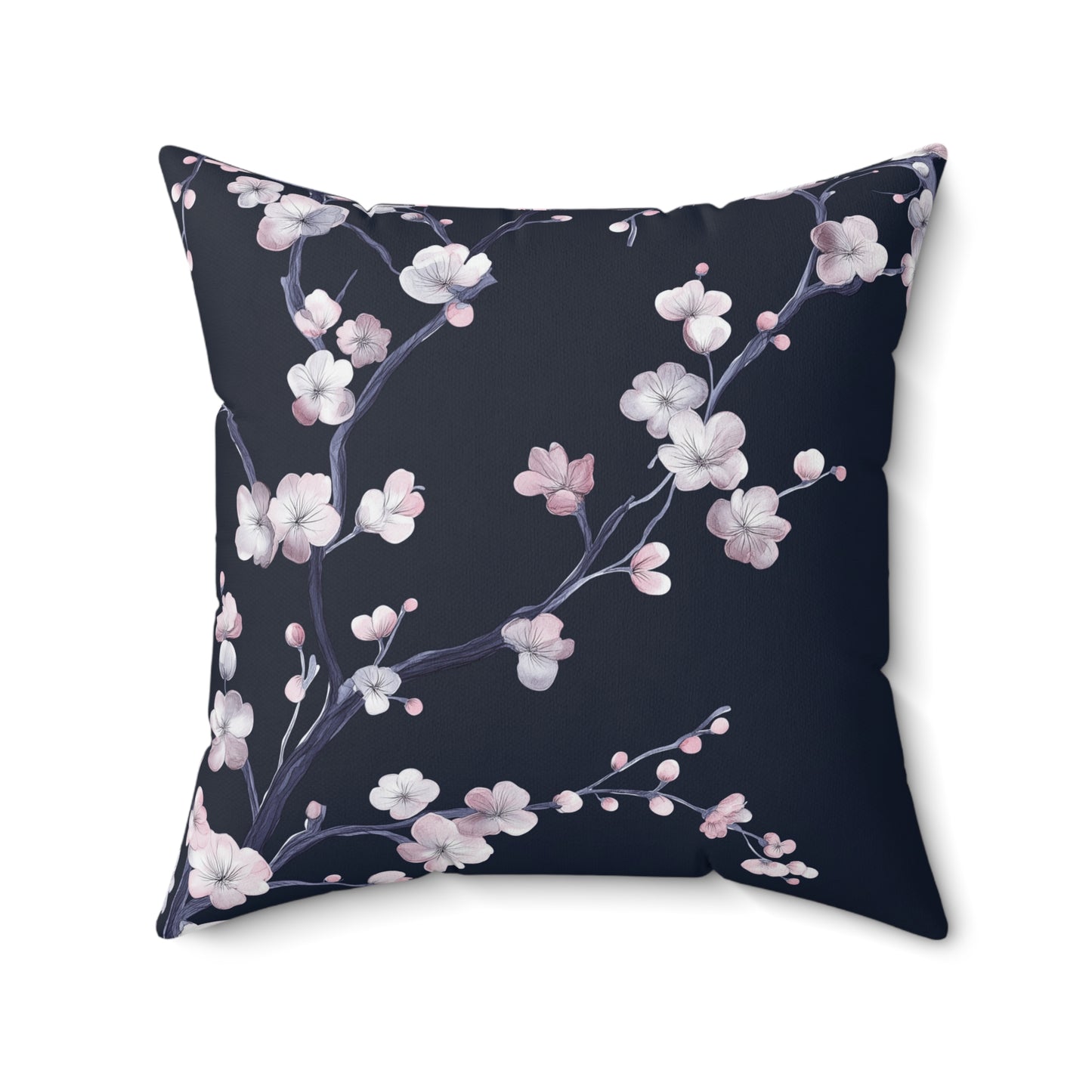 Blossom Floral Throw Pillow – Elegant Square Accent Cushion