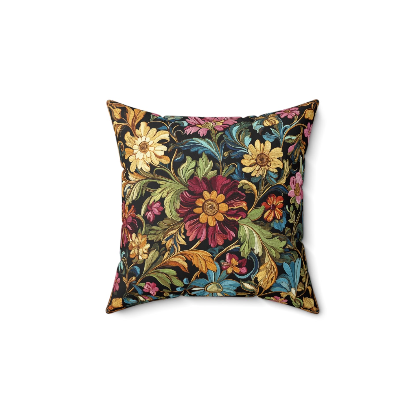 Vintage Botanical Throw Pillow – Elegant Floral Accent Cushion