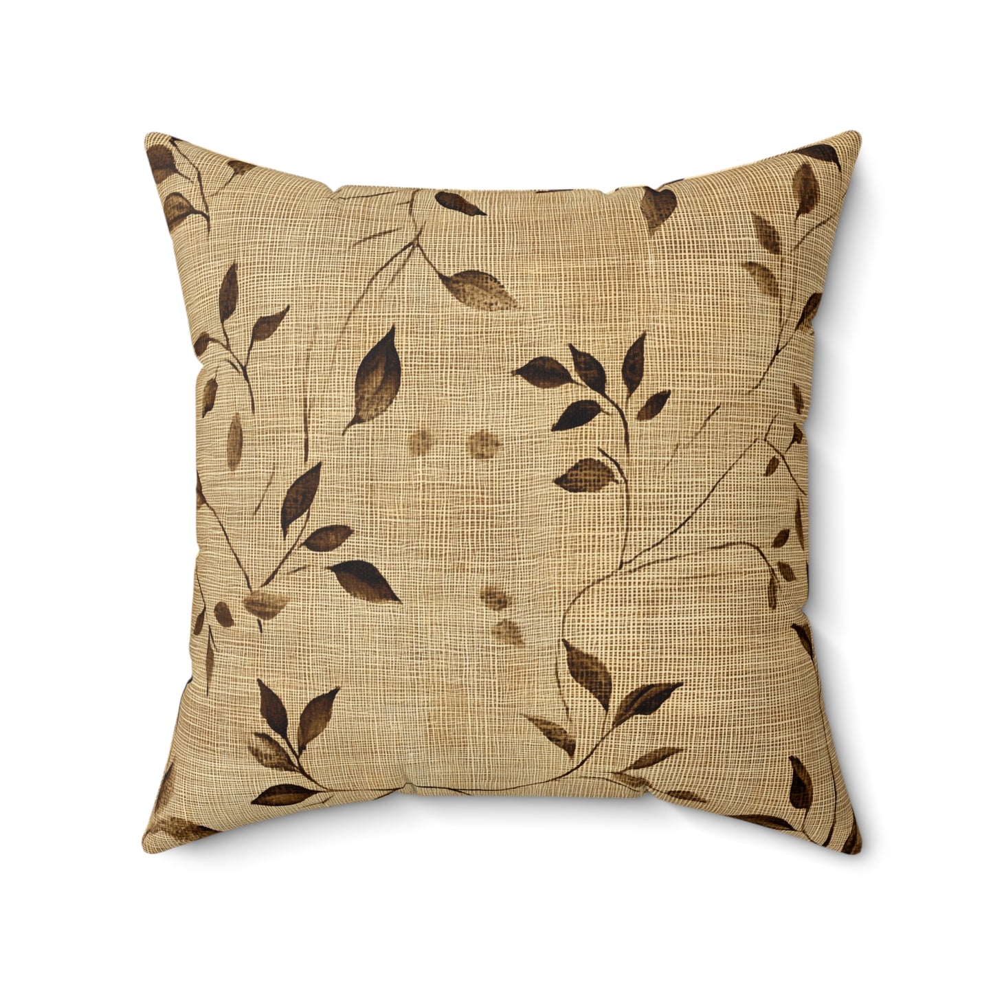 Elegant Floral Throw Pillow – Nature-Inspired Square Accent Cushion