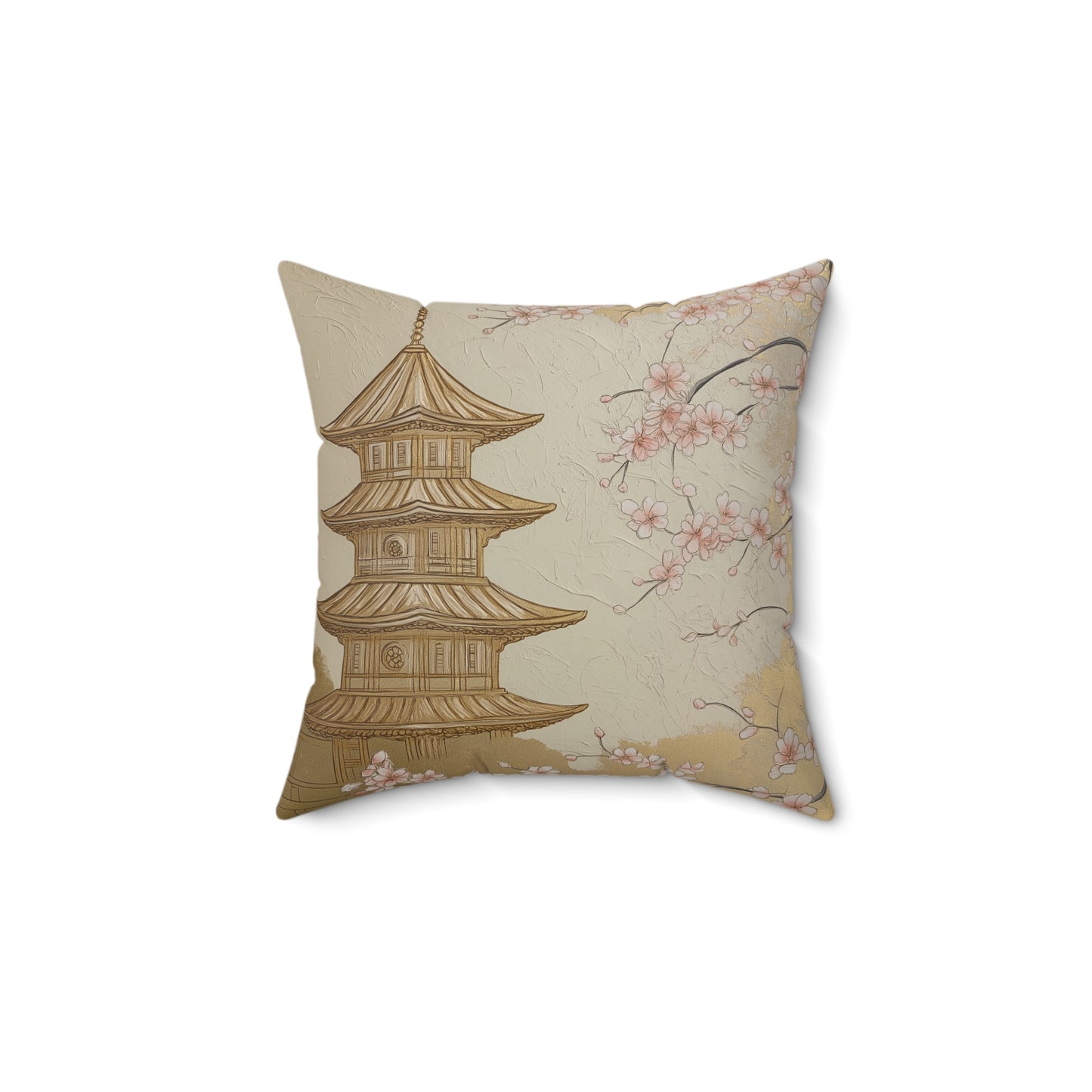 Zen Garden Throw Pillow – Serene Japanese Landscape Accent Cushion