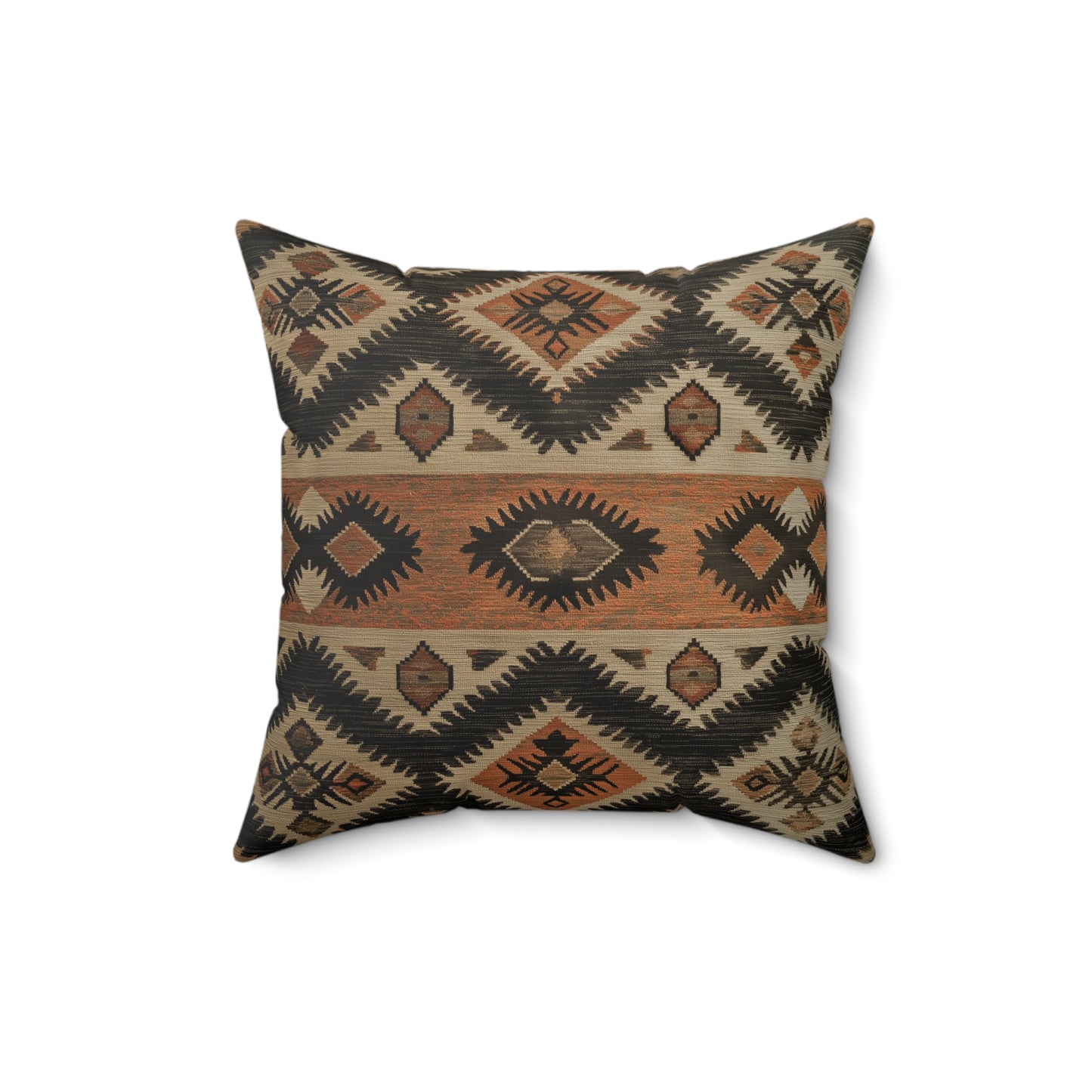 Boho Chic Spun Polyester Square Pillow - Tribal Pattern, Home Decor, Throw Pillow, Couch Cushion, Gift for Home, Cozy Accent