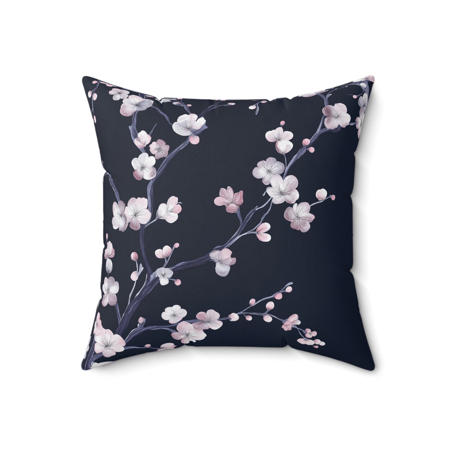 Blossom Floral Throw Pillow – Elegant Square Accent Cushion