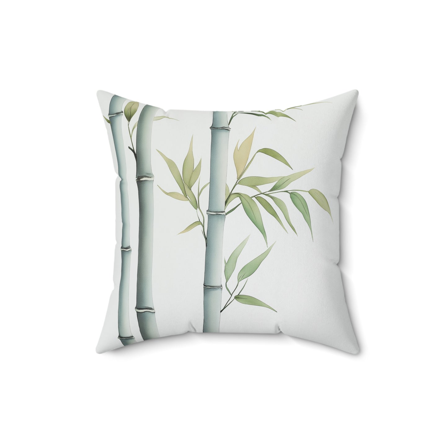 Bamboo Print Throw Pillow – Nature-Inspired Accent Cushion