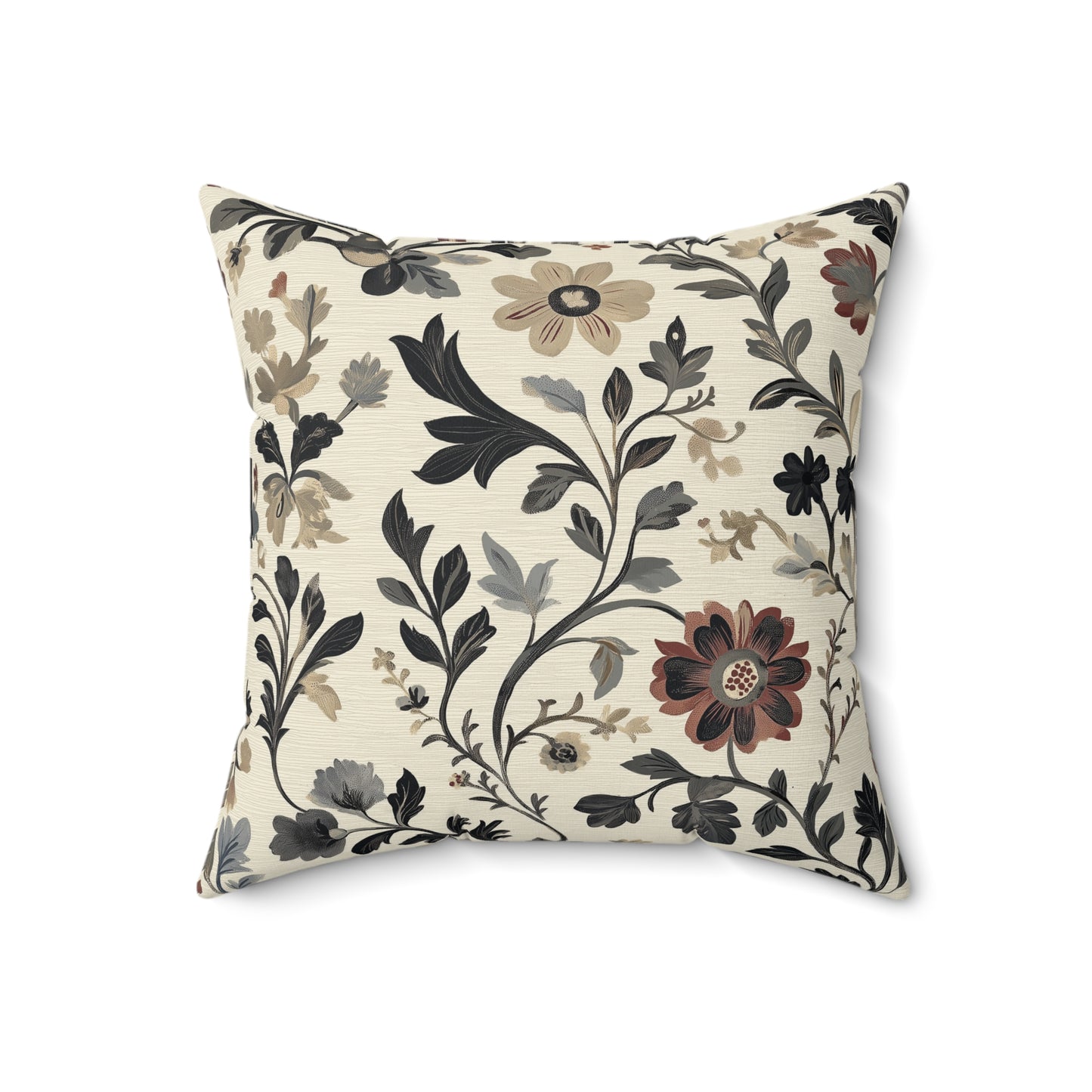 Floral Decorative Throw Pillow – Modern Nature-Inspired Accent Cushion