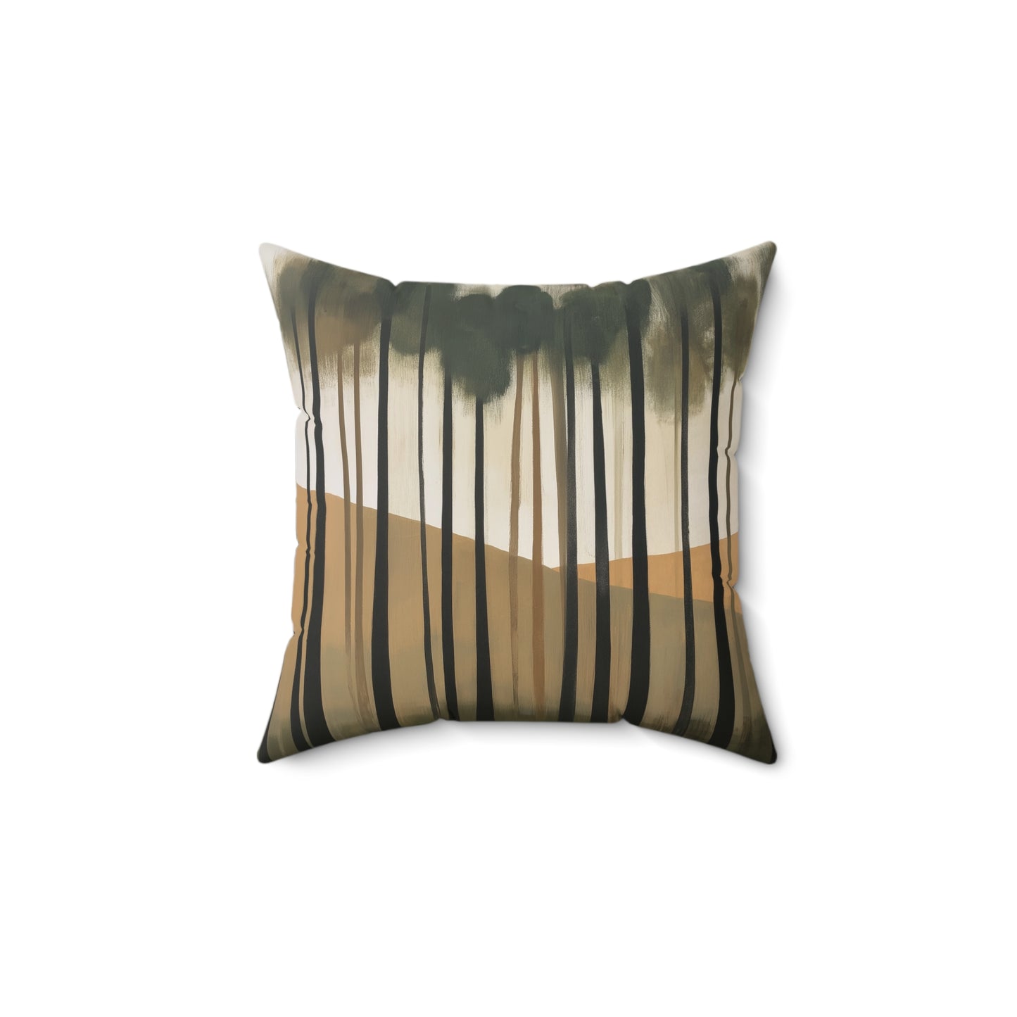 Boho Chic Square Throw Pillow – Nature-Inspired Accent Cushion