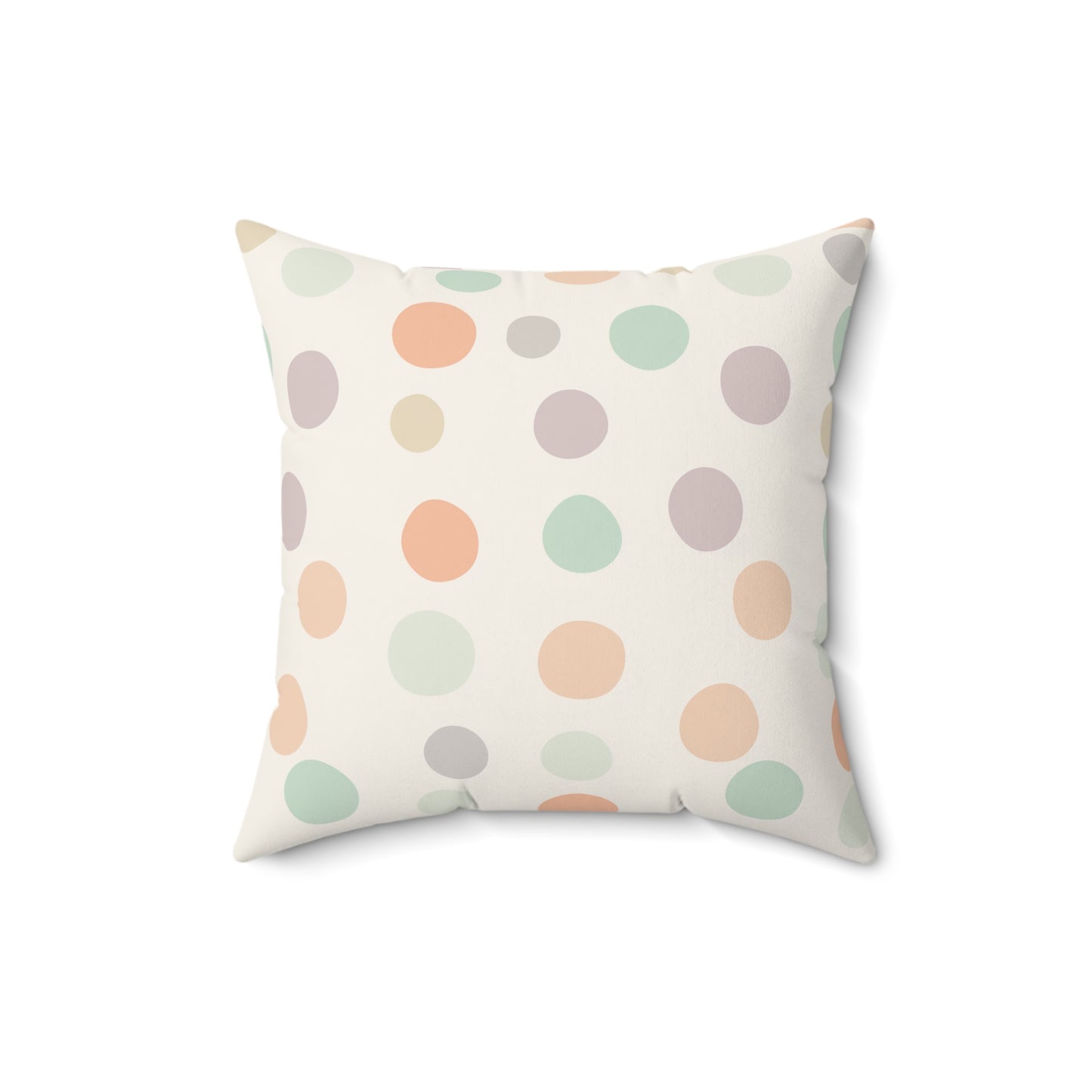 Pastel Polka Dot Throw Pillow – Modern Accent Cushion for Home