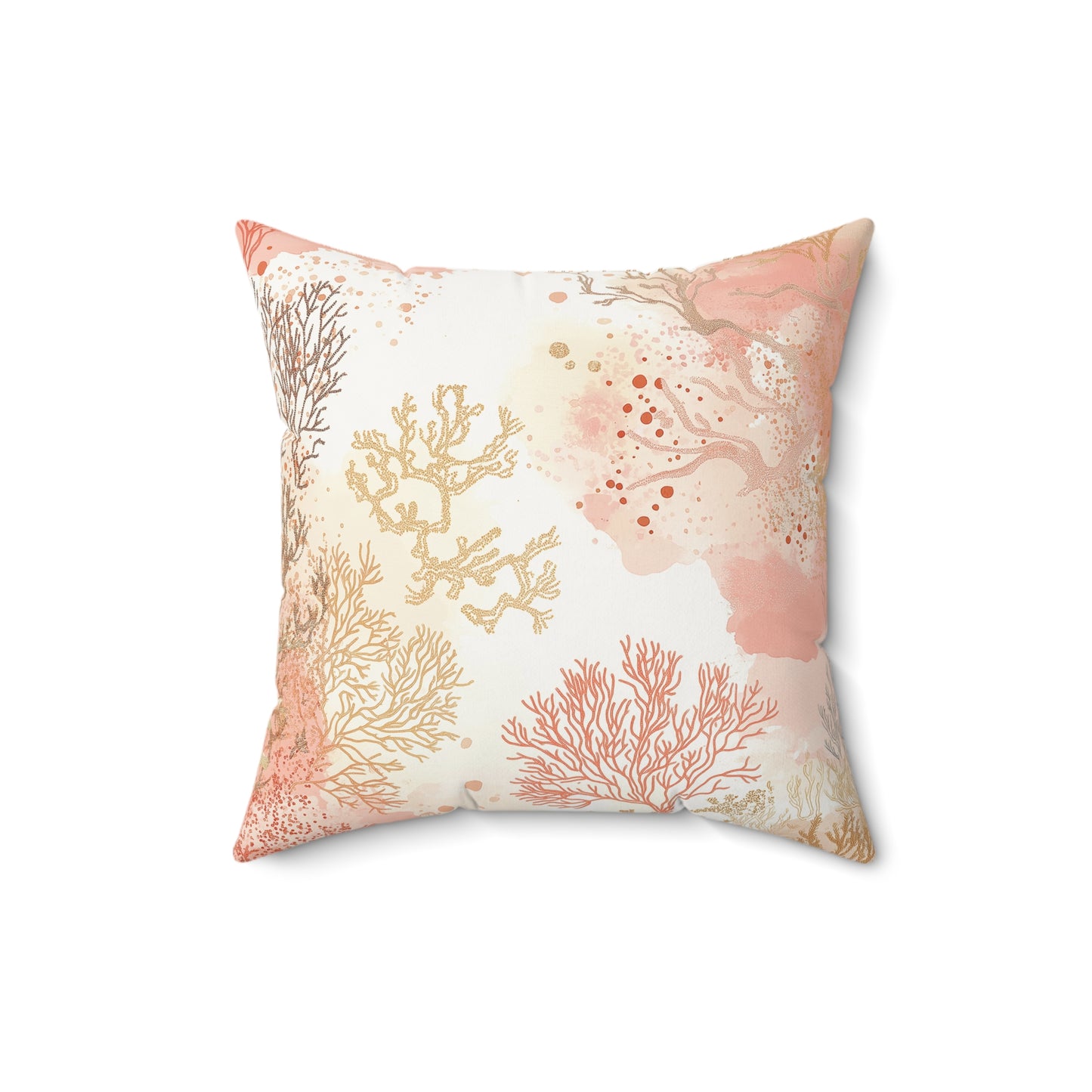 Coral Reef Throw Pillow – Coastal Ocean Accent Cushion
