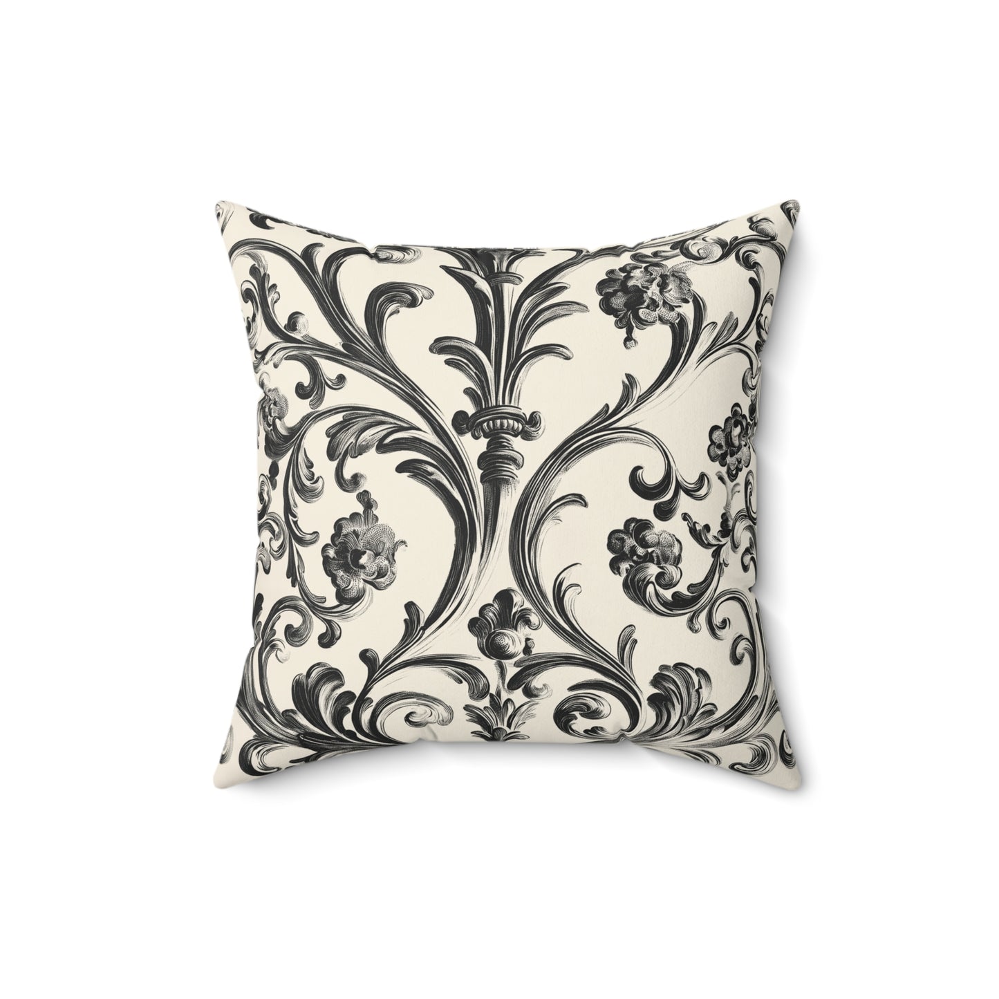 Vintage Floral Throw Pillow – Elegant Accent Cushion for Home Decor